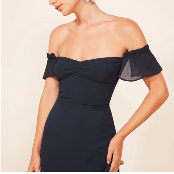 Reformation Butterfly Dress in Black - Picture 4 of 10